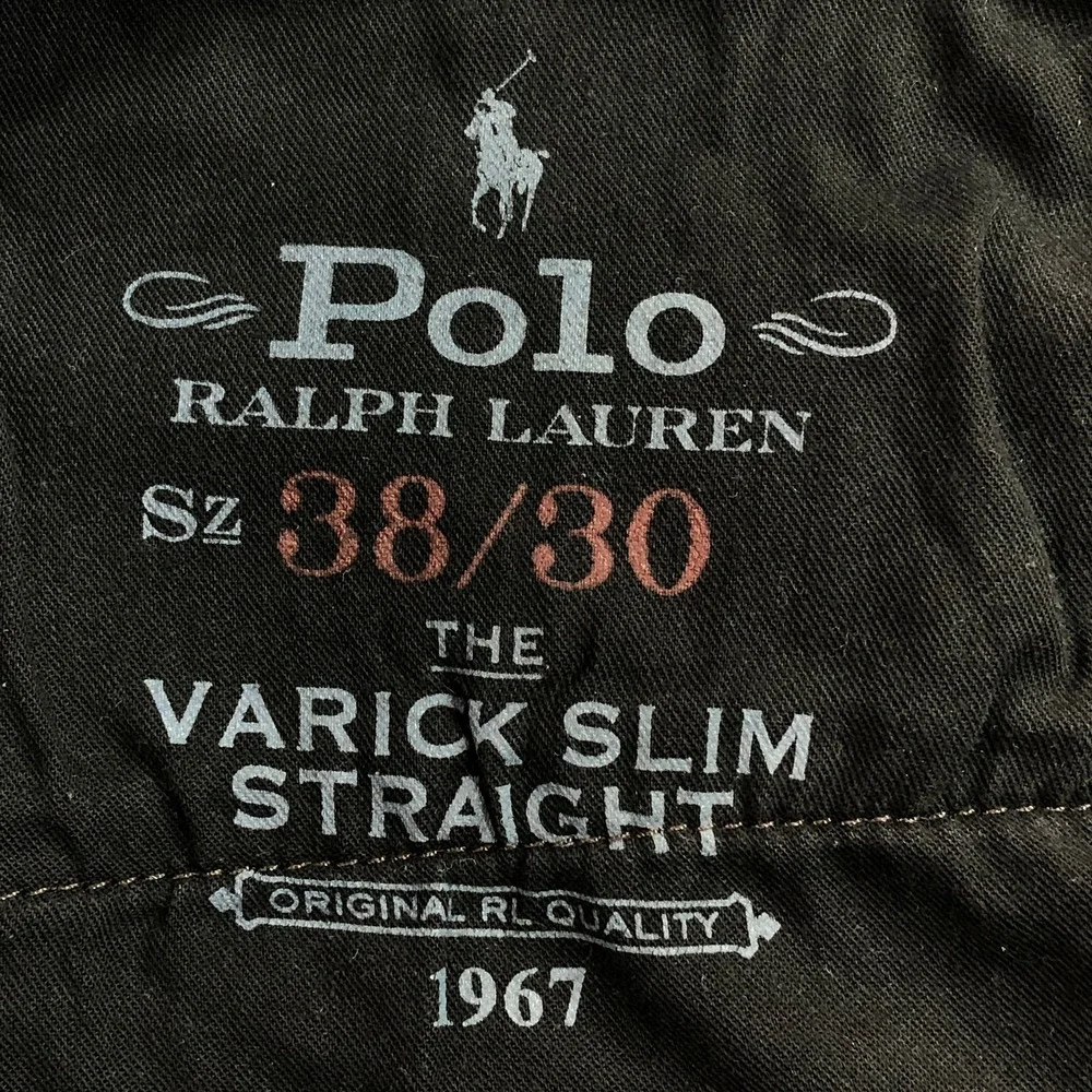 Polo Ralph Lauren Mens Jeans 38/30 Varick Slim Straight Dark Indigo Stretch